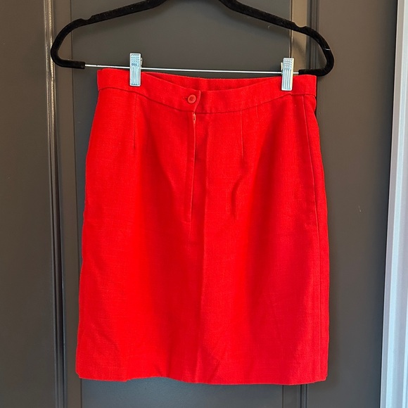 VTG Jonathan Logan Red Women's Skirt - Picture 2 of 4